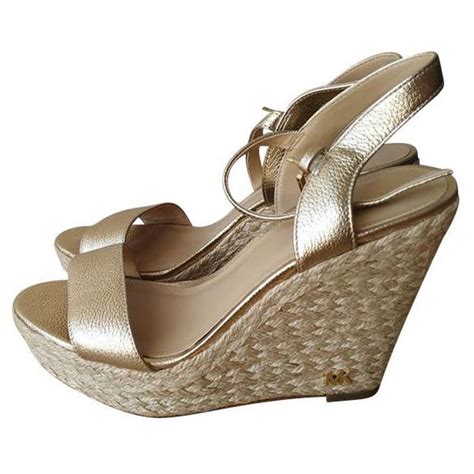 espadrilles michael kors blanche et dore|Michael Kors Espadrilles for Women .